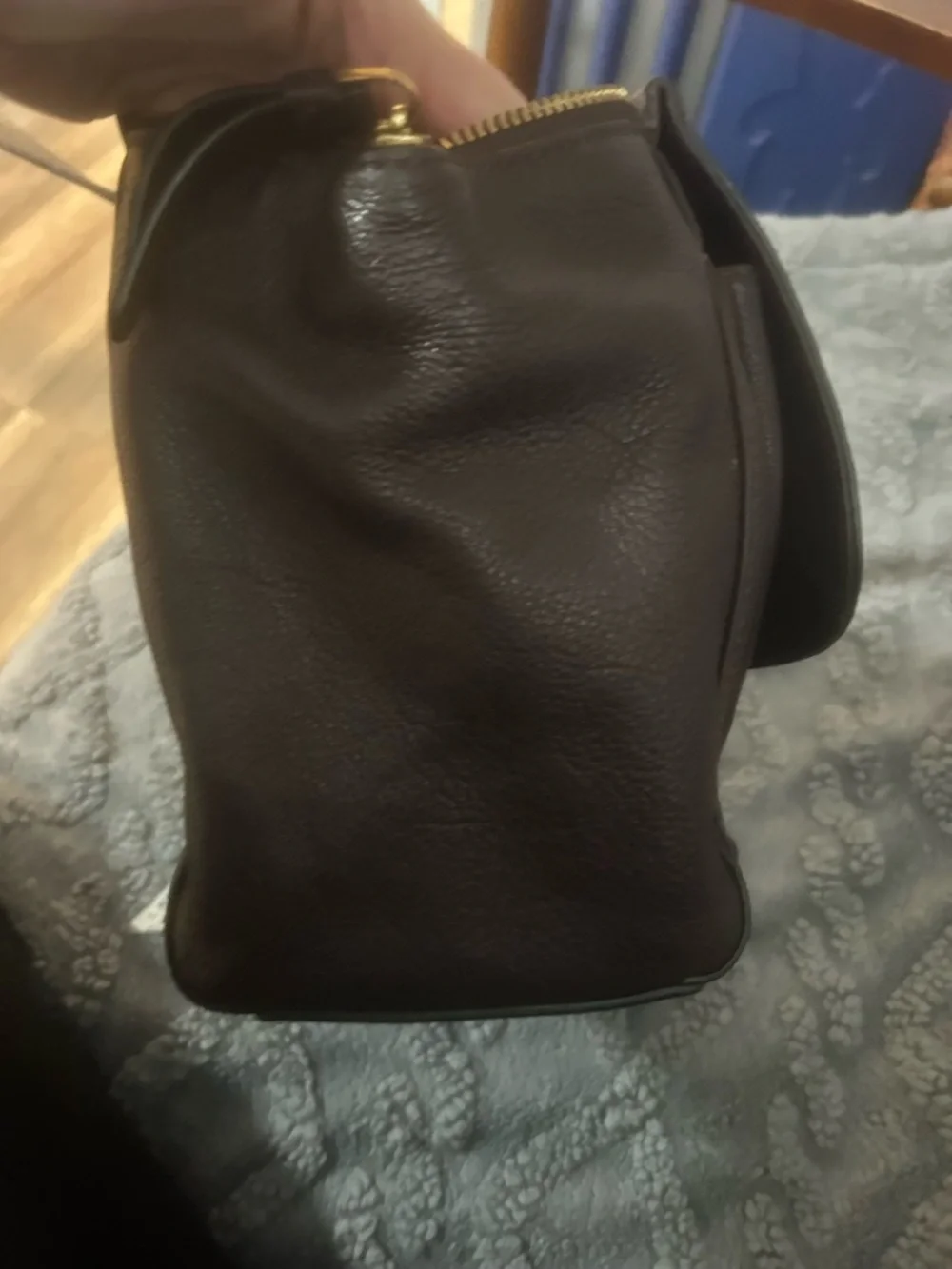 Marc By Marc Jacobs Dark Brown Leather Satchel with Gold Hardware